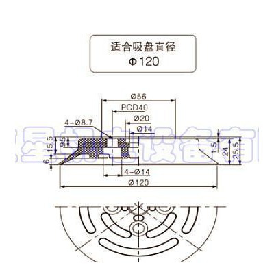 真空吸吊機(jī)的真空吸盤120mm直徑PF-1