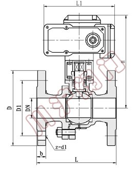  ZAJQ電動調(diào)節(jié)球閥,結(jié)構(gòu)圖