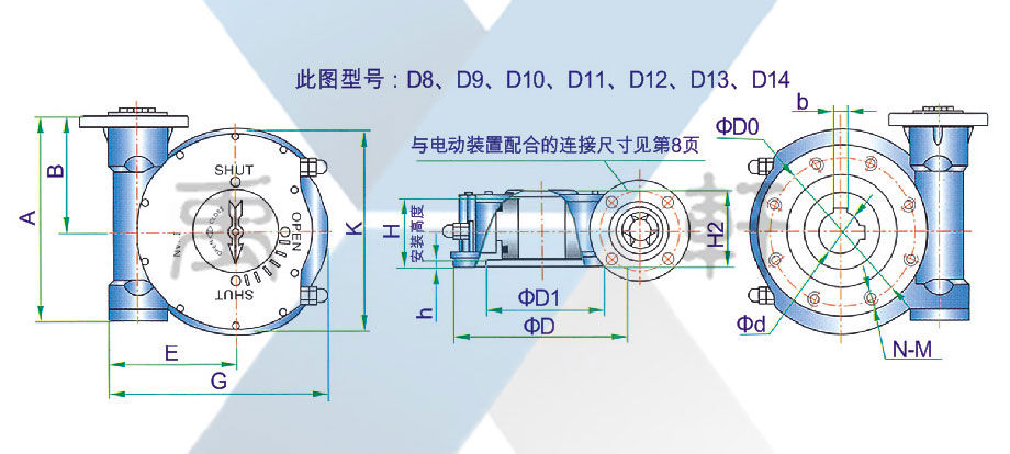 QDX3-D12電動(dòng)蝸輪箱(圖1)