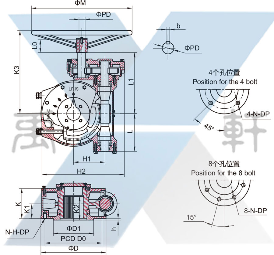 QDX3齒輪箱組合蝸輪減速機(jī)(圖1)