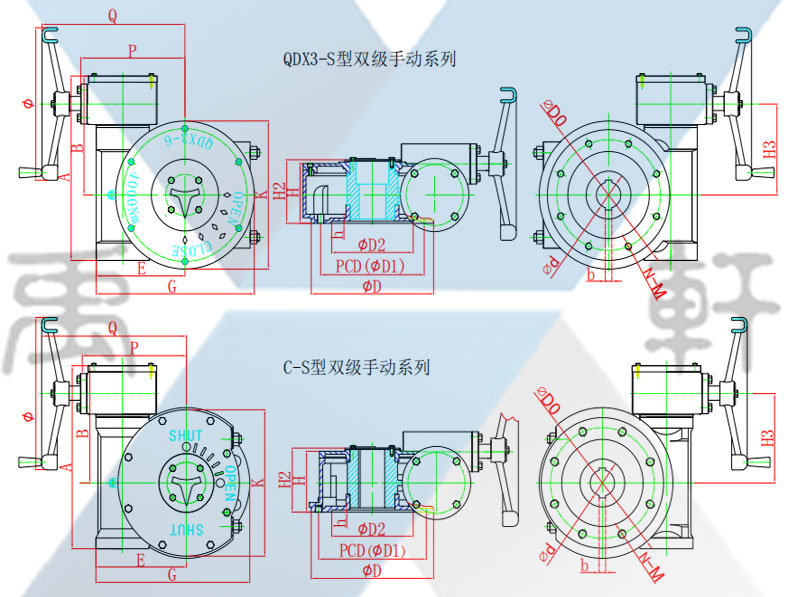 QDX3雙級(jí)蝸輪箱(圖1)