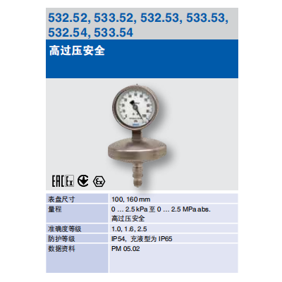 WIKA威卡絕壓表532.52